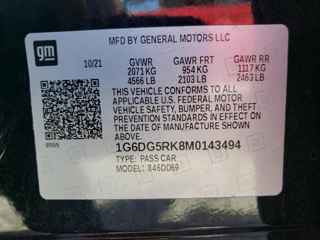 2021 CADILLAC CT4 SPORT 1G6DG5RK8M0143494