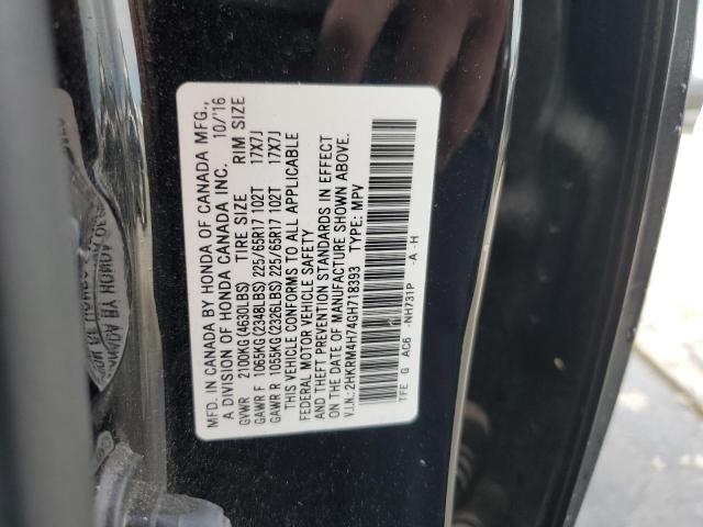 2016 HONDA CR-V EXL 2HKRM4H74GH718393  66705074