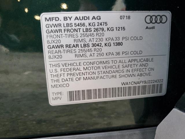 VIN WA1CNAFY9J2224322 2018 Audi Q5, Prestige no.13