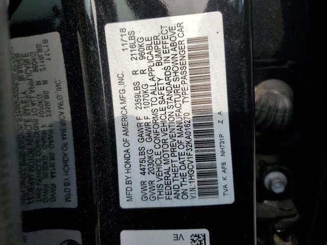 2019 HONDA ACCORD SPO - 1HGCV1F32KA016270