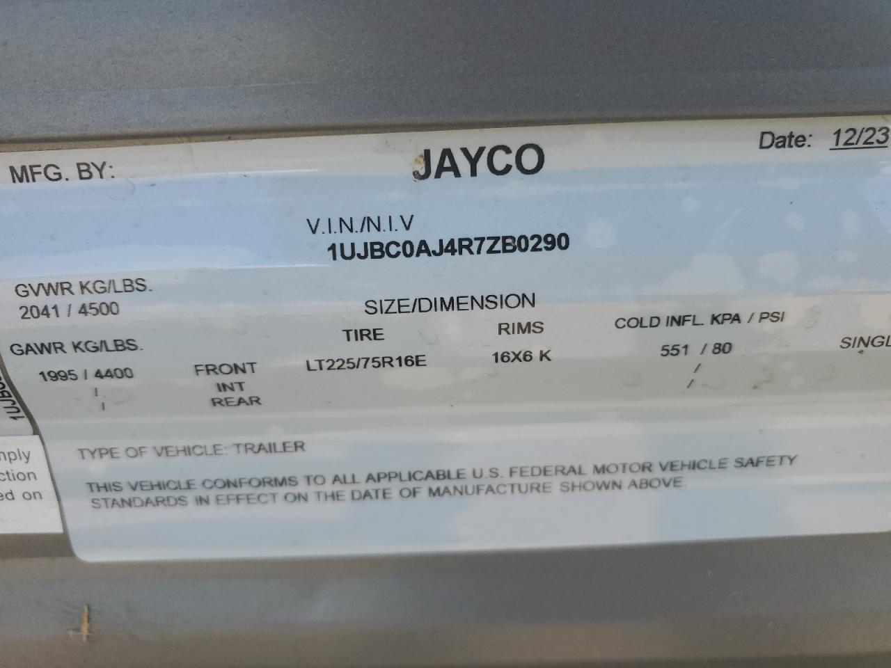 Lot #2874599175 2024 JAYCO JAY FLIGHT