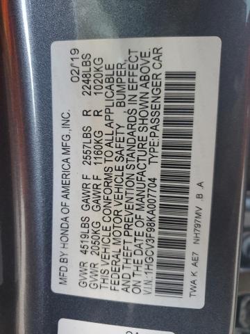 2019 HONDA ACCORD TOU - 1HGCV3F98KA007704