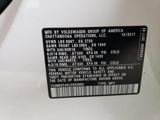 VIN 1V2MR2CA5JC532883 2018 Volkswagen Atlas, Sel no.14