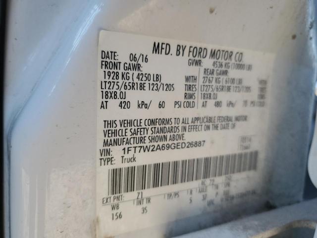 2016 FORD F250SUPDTY 1FT7W2A69GED26887