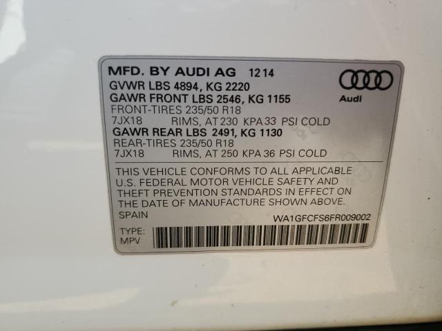 2015 AUDI Q3 PRESTIG - WA1GFCFS6FR009002