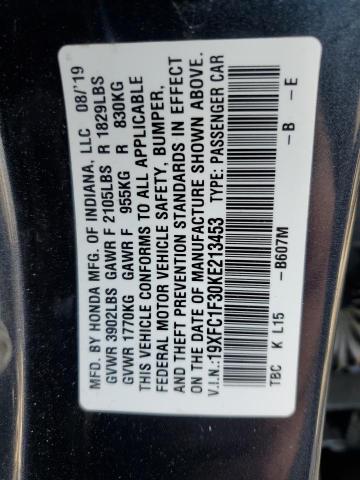 2019 HONDA CIVIC EX - 19XFC1F30KE213453