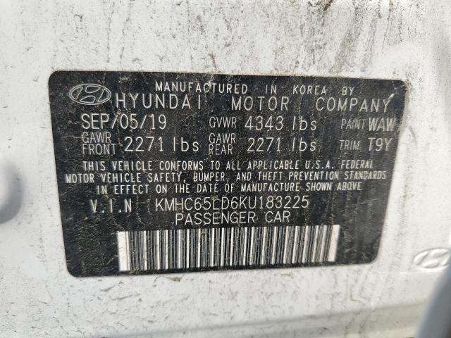 2019 HYUNDAI IONIQ - KMHC65LD6KU183225