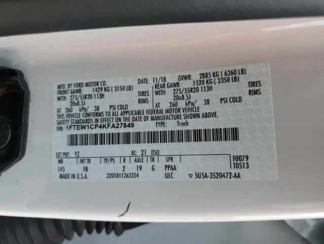 2019 FORD F150 SUPER - 1FTEW1CP4KFA27849