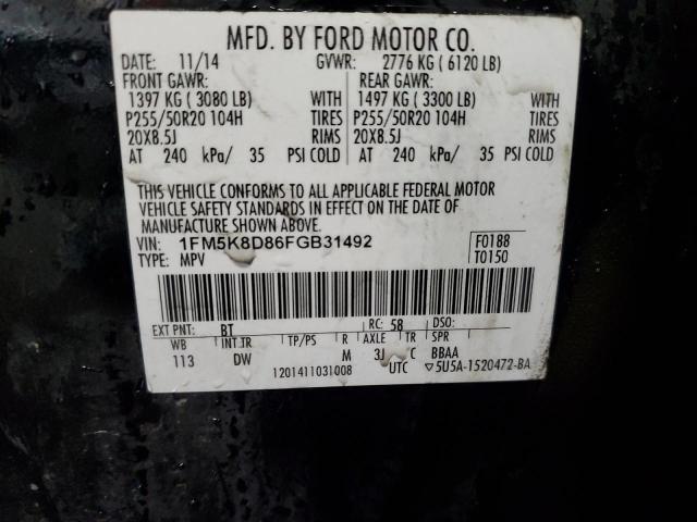 2015 FORD EXPLORER X - 1FM5K8D86FGB31492