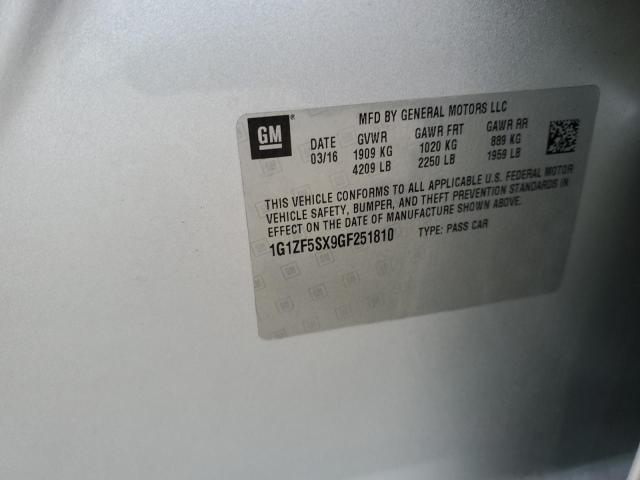 2016 CHEVROLET MALIBU LT - 1G1ZF5SX9GF251810