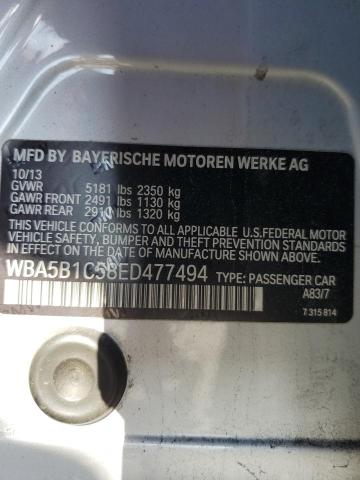 VIN WBA5B1C58ED477494 2014 BMW 5 Series, 535 I no.12