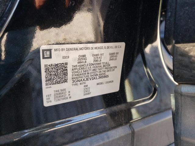 2019 CHEVROLET EQUINOX LT - 3GNAXJEV1KL345965