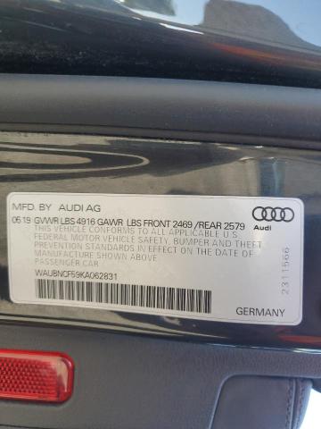 2019 AUDI A5 PREMIUM - WAUBNCF59KA062831