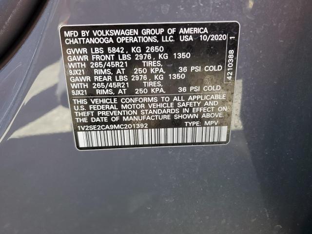 2021 VOLKSWAGEN ATLAS CROS - 1V2SE2CA9MC201392