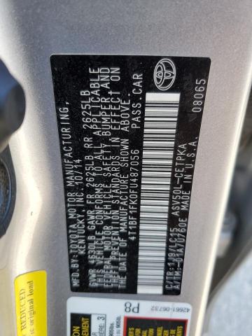 2015 TOYOTA CAMRY LE - 4T1BF1FK0FU487056