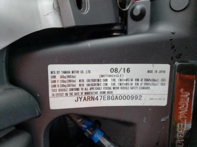 2016 YAMAHA XSR900 60T - JYARN47E8GA000992