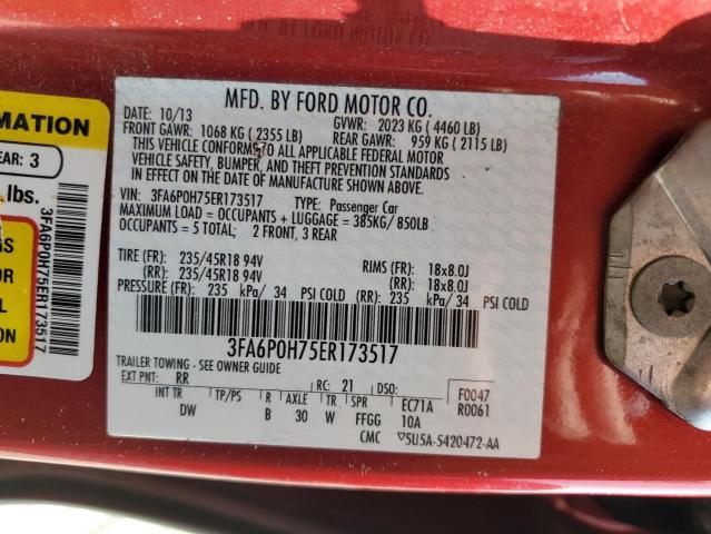 VIN 3FA6P0H75ER173517 2014 Ford Fusion, SE no.12