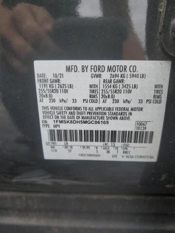 2021 FORD EXPLORER X 1FMSK8DH5MGC06165  66777694