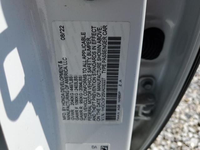 2022 HONDA ACCORD HYB 1HGCV3F25NA032227  67781704