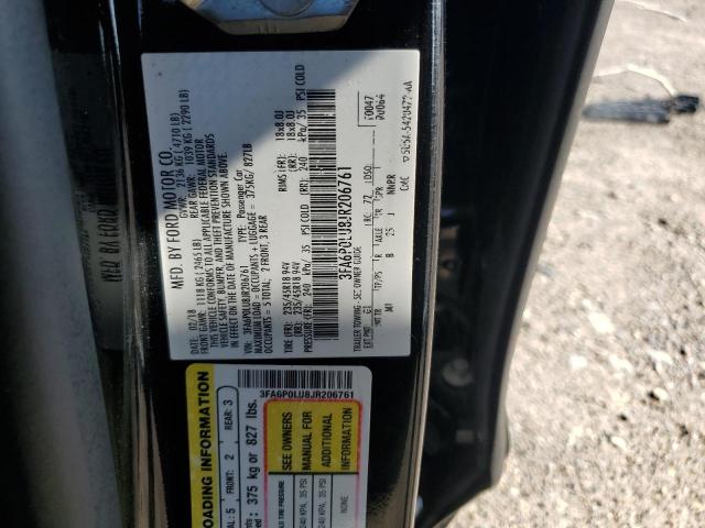 VIN 3FA6P0LU8JR206761 2018 Ford Fusion, Se Hybrid no.12