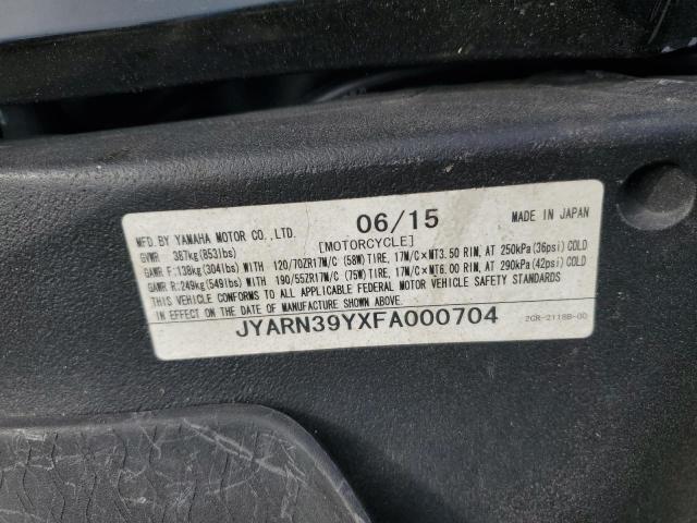 2015 YAMAHA YZFR1 C JYARN39YXFA000704
