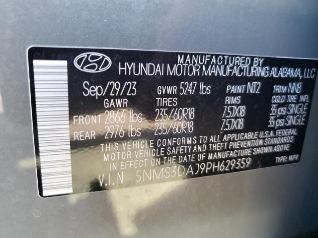 VIN 5NMS3DAJ9PH629359 2023 HYUNDAI SANTA FE no.14