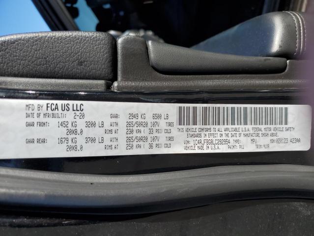 2020 JEEP GRAND CHER - 1C4RJFBG8LC292954