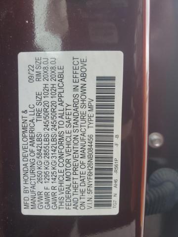2022 HONDA PILOT SE - 5FNYF6H26NB084456