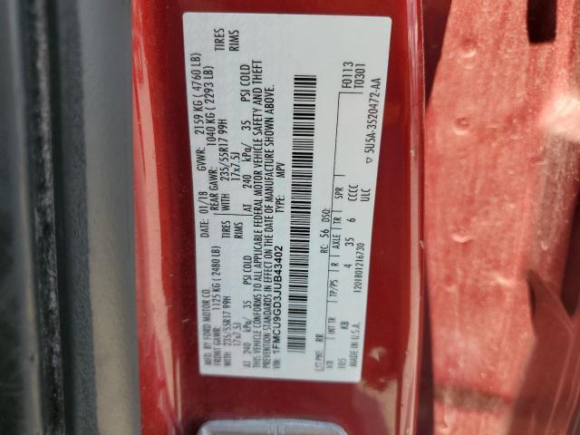 2018 FORD ESCAPE SE - 1FMCU9GD3JUB43402