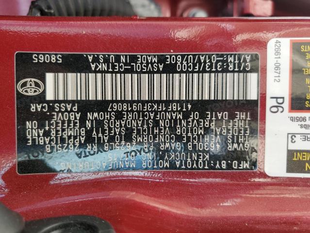 VIN 4T1BF1FK3FU918067 2015 Toyota Camry, LE no.13