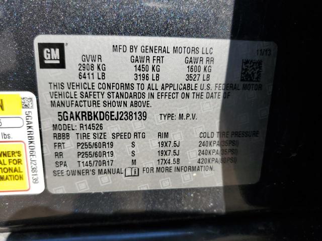 VIN 5GAKRBKD6EJ238139 2014 Buick Enclave no.13