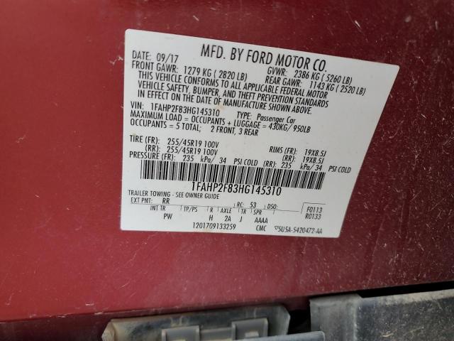 2017 FORD TAURUS LIM - 1FAHP2F83HG145310