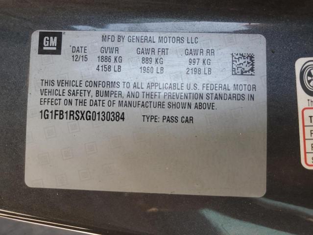 2016 CHEVROLET CAMARO LT - 1G1FB1RSXG0130384
