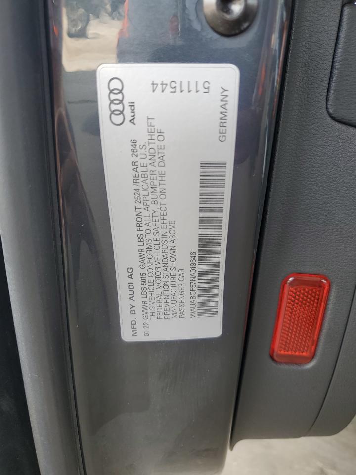 Lot #2905035014 2022 AUDI A5 PREMIUM