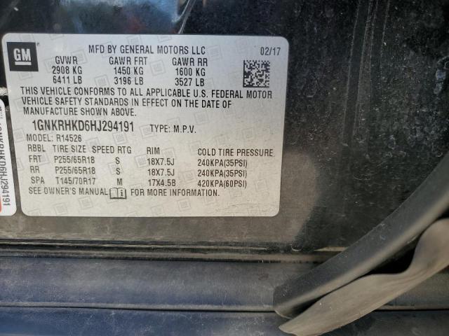 2017 CHEVROLET TRAVERSE L - 1GNKRHKD6HJ294191