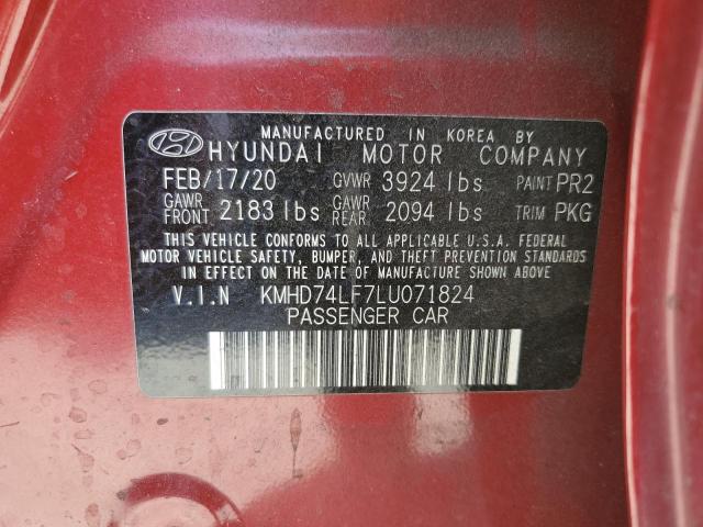 2020 HYUNDAI ELANTRA SE - KMHD74LF7LU071824
