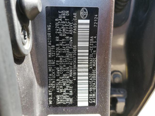 VIN 4T1B11HK5KU730656 2019 Toyota Camry, L no.12