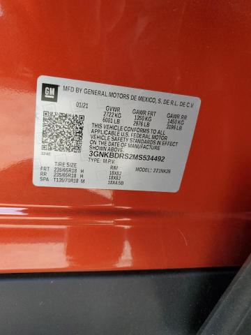 2021 CHEVROLET BLAZER 3LT - 3GNKBDRS2MS534492