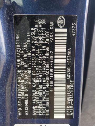 VIN 4T4BF1FK9FR446852 2015 Toyota Camry, LE no.13