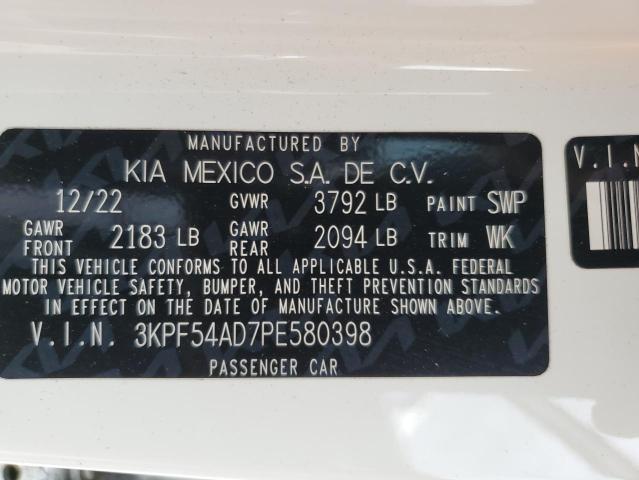 VIN 3KPF54AD7PE580398 2023 KIA Forte, Gt Line no.12