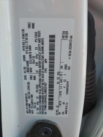 2020 FORD ESCAPE SEL - 1FMCU0H63LUB02167