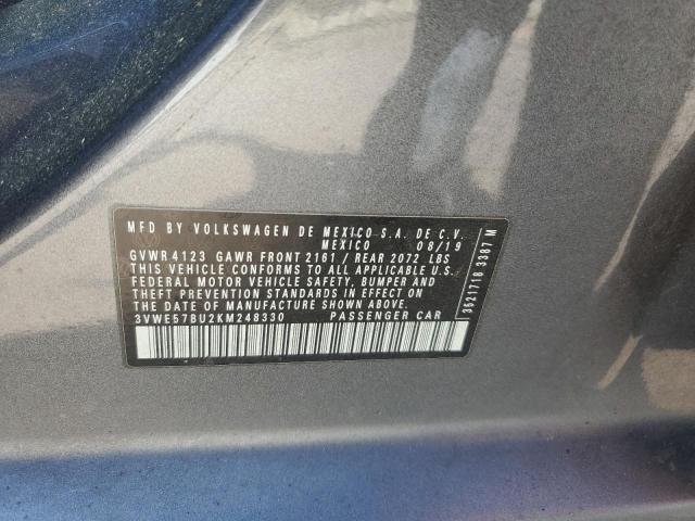 2019 VOLKSWAGEN JETTA SEL - 3VWE57BU2KM248330