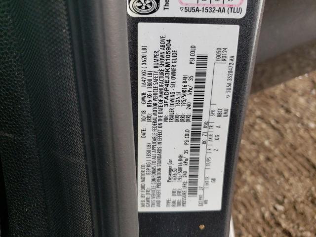 2019 FORD FIESTA SE - 3FADP4EJ3KM105904