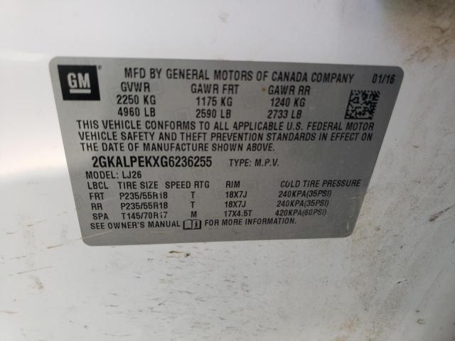 2016 GMC TERRAIN SL - 2GKALPEKXG6236255