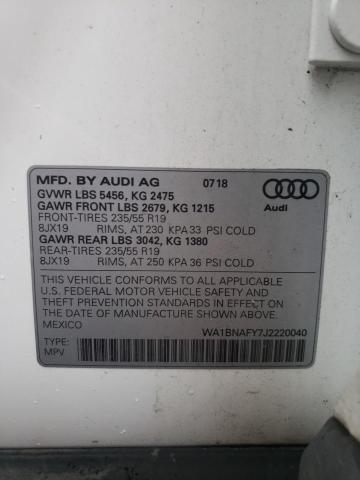 VIN WA1BNAFY7J2220040 2018 Audi Q5, Premium Plus no.13