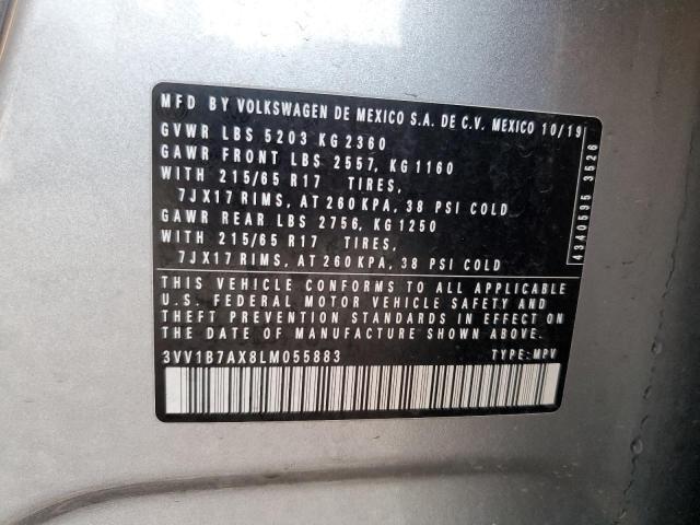 2020 VOLKSWAGEN TIGUAN S - 3VV1B7AX8LM055883