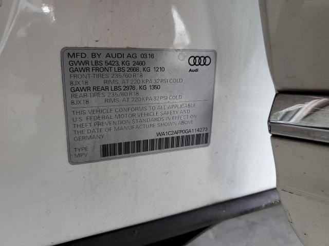 VIN WA1C2AFP0GA114273 2016 Audi Q5, Premium no.13