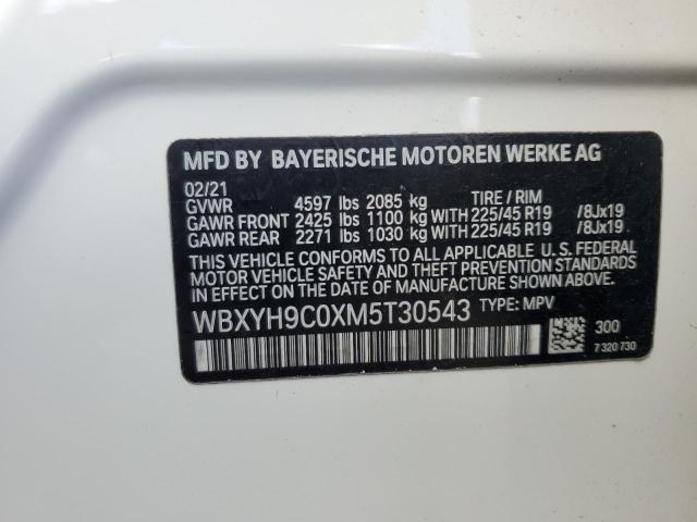 VIN WBXYH9C0XM5T30543 2021 BMW X2, Sdrive28I no.14