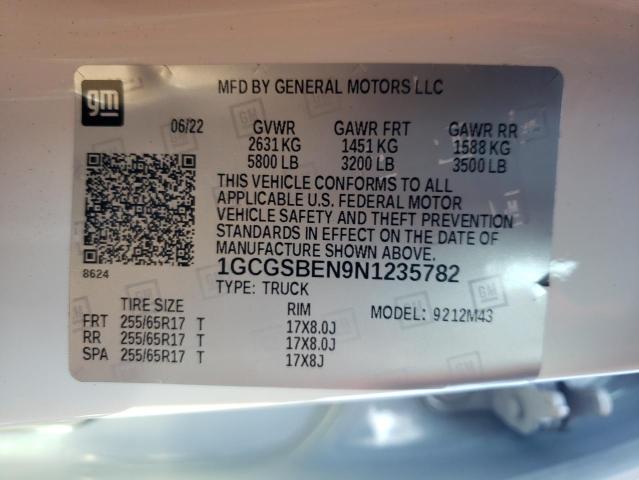 2022 CHEVROLET COLORADO - 1GCGSBEN9N1235782