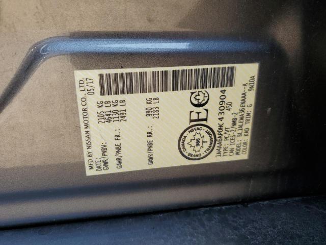 2017 NISSAN MAXIMA 3.5 - 1N4AA6AP0HC430904